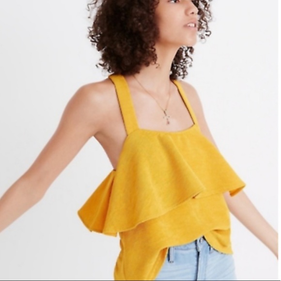 Madewell Texture and Thread cross back tank XS - Picture 2 of 6